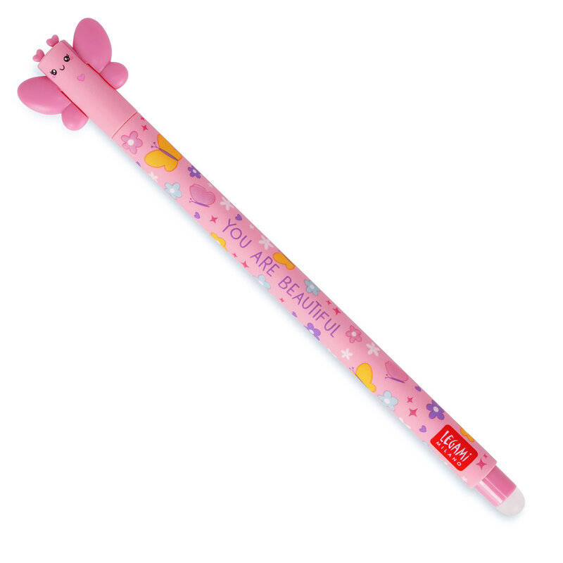 Erasable Gel Pens Butterfly, rosa bläck