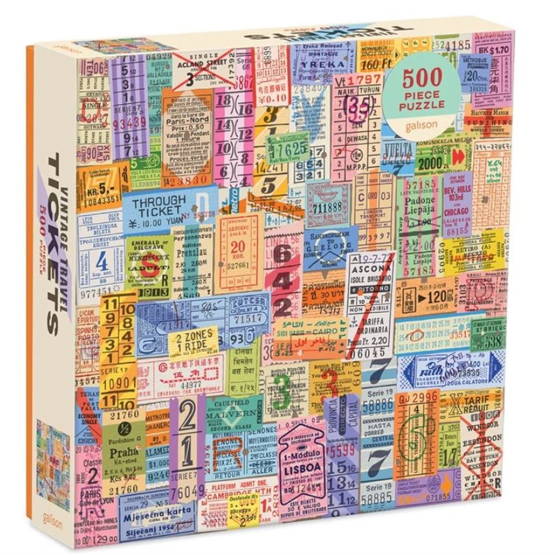 Vintage Travel Tickets 500 Piece Puzzle