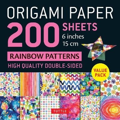 Origami Paper 200 sheets Rainbow Patterns 6" (15 cm)