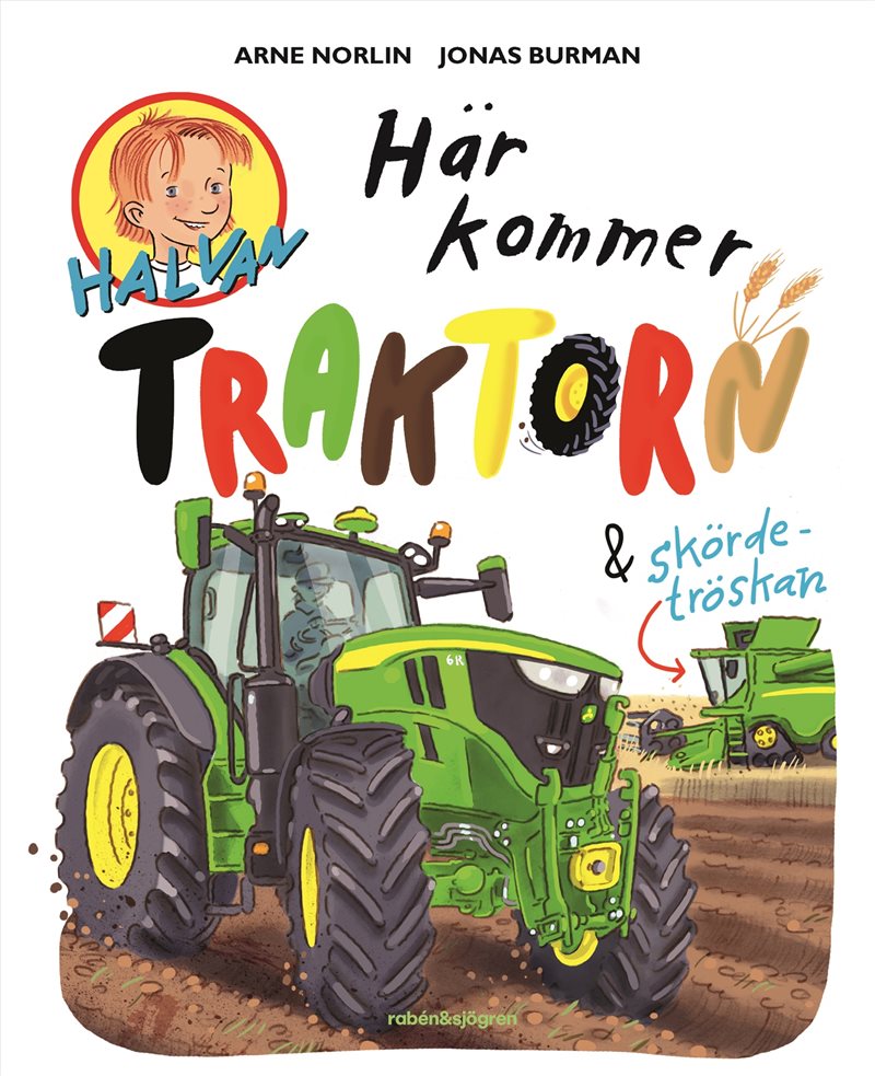 Här kommer traktorn och skördetröskan