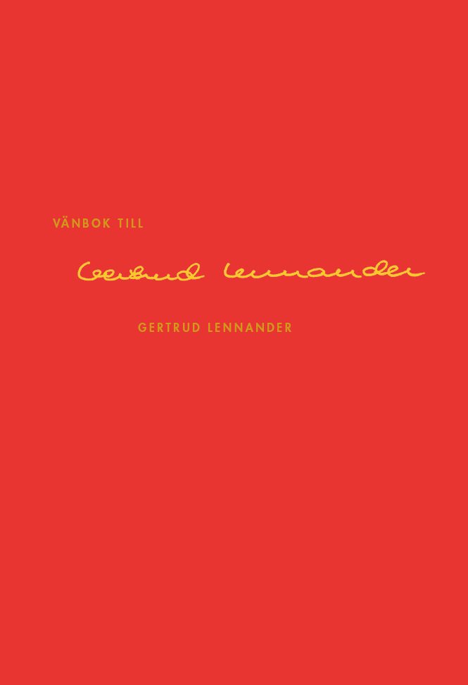 Vänbok till Gertrud Lennander