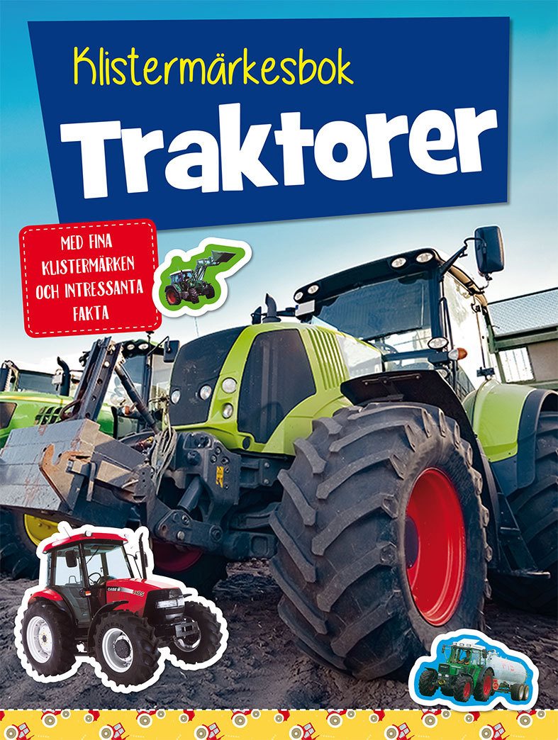 Klistermärkesbok: Traktorer