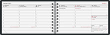 Bordskalender - Lilla Plan Svart Konstsläder Wire-o FSC