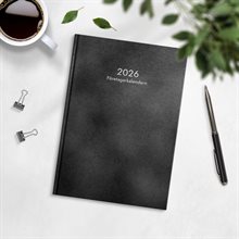 Kalender 2026 Företagarkalendern svart konstläder