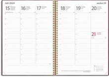 Kalender 24/25 Study A5 Twist burgundy