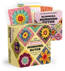 Blommiga mormorsrutor Bok och 50 kort: Virka, mixa och matcha
